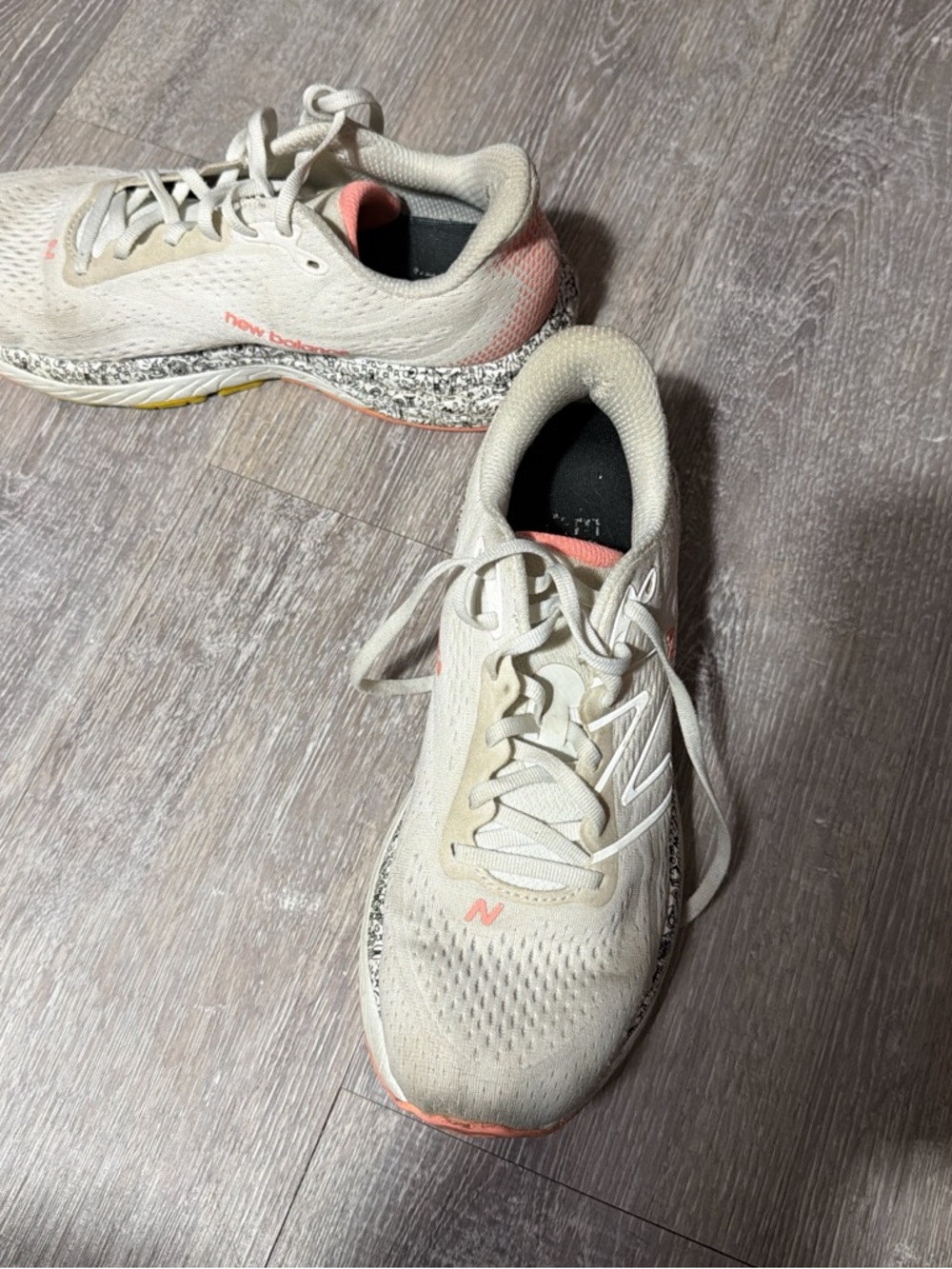 New Balance Women's Cream & Coral Running Sneakers